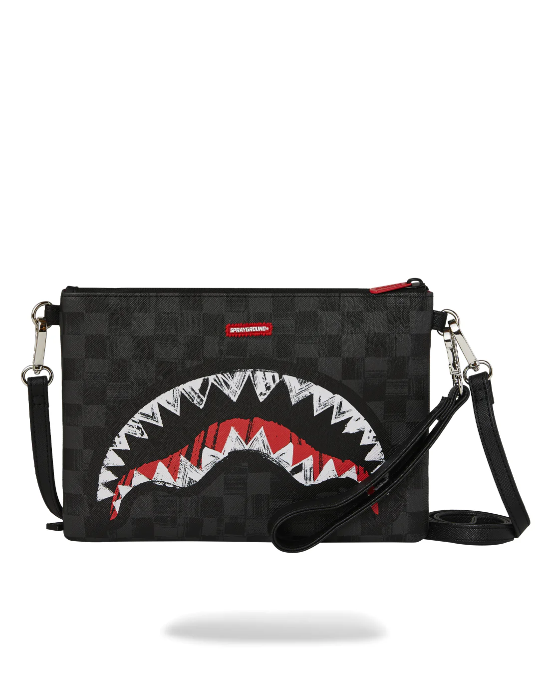 Sprayground Scribble Shark Crossover Clutch Zwart