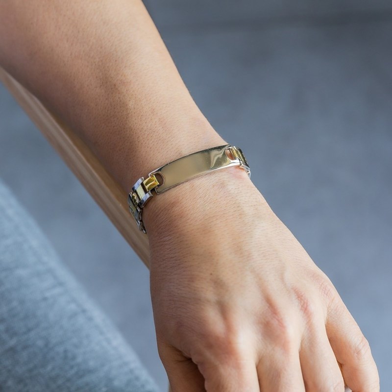 Magnifique Gourmette Bracelet Homme Acier