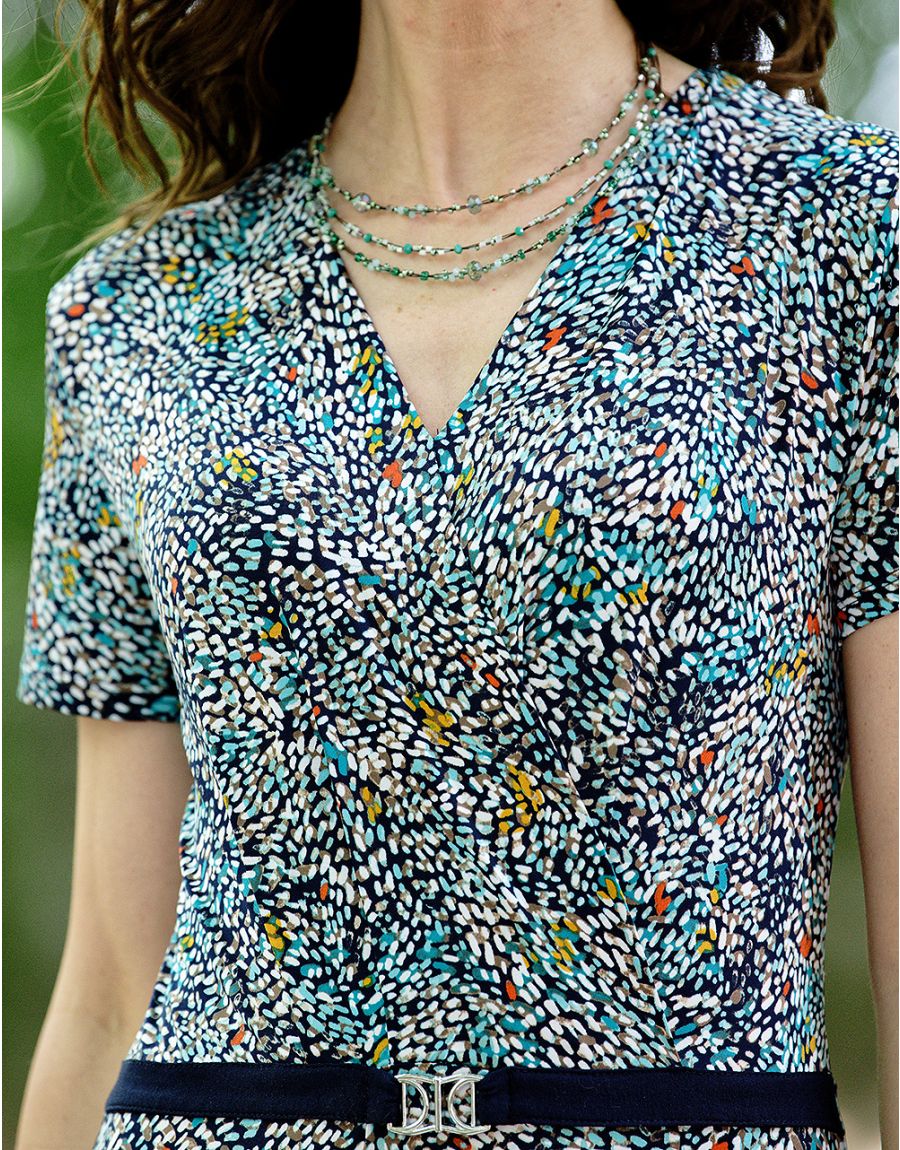 Robe imprimé bleu