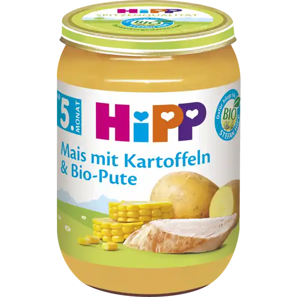 Bio Mais mit Kartoffeln & Bio-Pute
