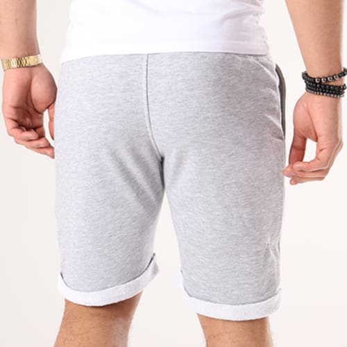 Short Jogging Worm Logo Gris Chiné