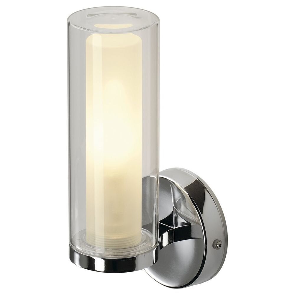Chromen wandlamp, E14 max 40W, IP44, 1-lichts