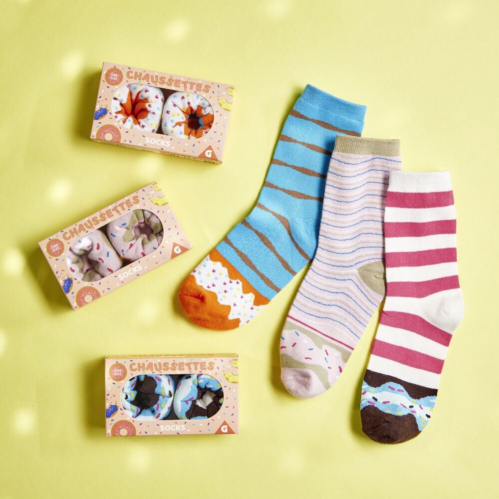 Chaussettes donut fun - Taille unique