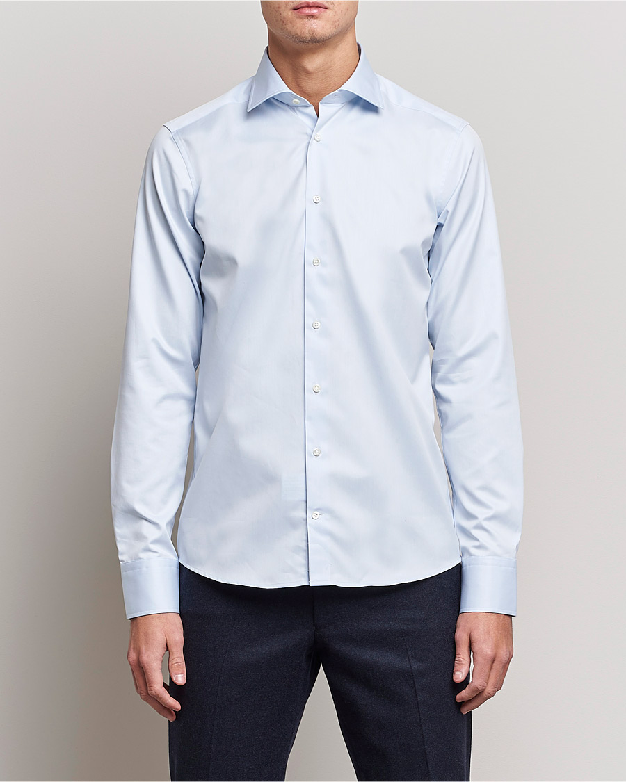 Stenströms Superslim Plain Shirt Blue