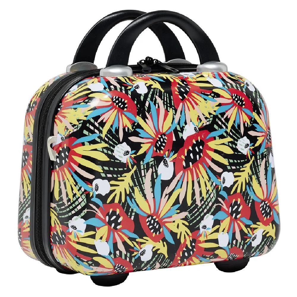 Vanity rigide motif tropical plastique ABS 30x16xH32cm
