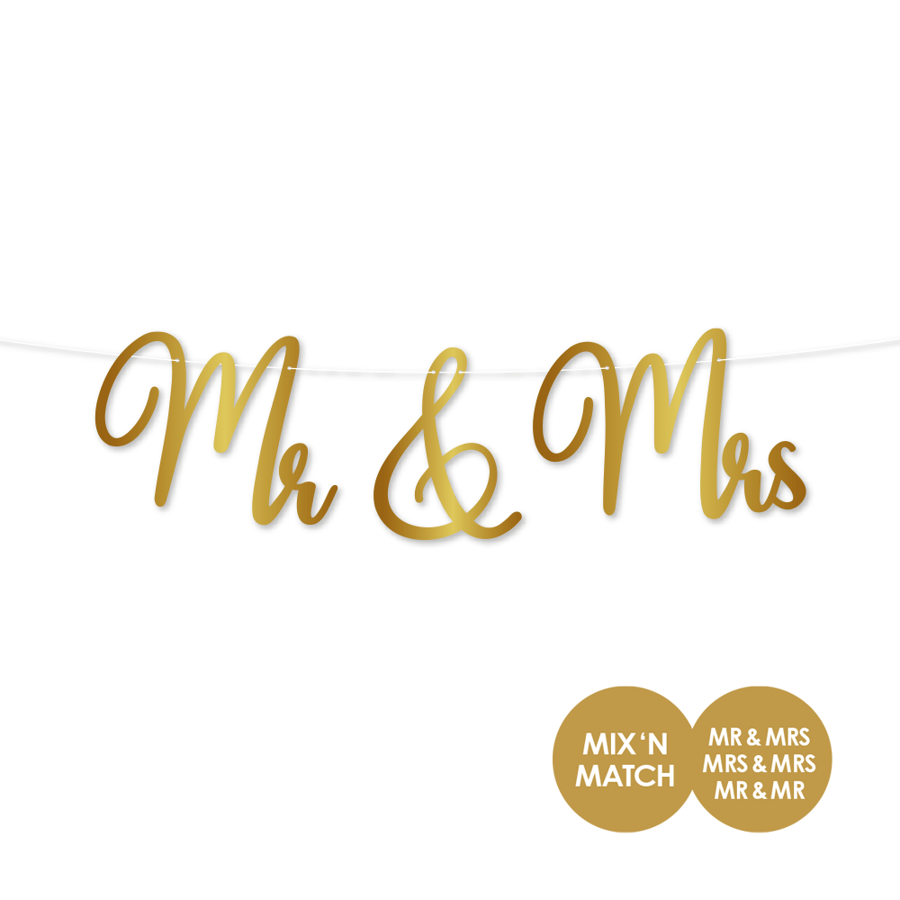Bruiloft Letterslinger Mr & Mrs