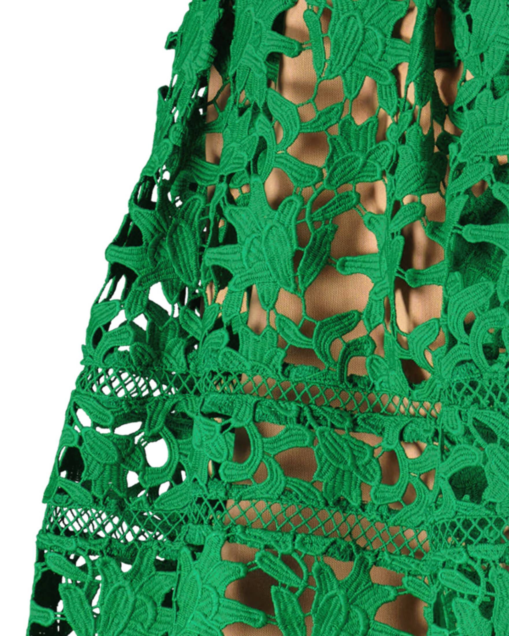 self-portrait| Damen Kleid DEEP GREEN AZALENA