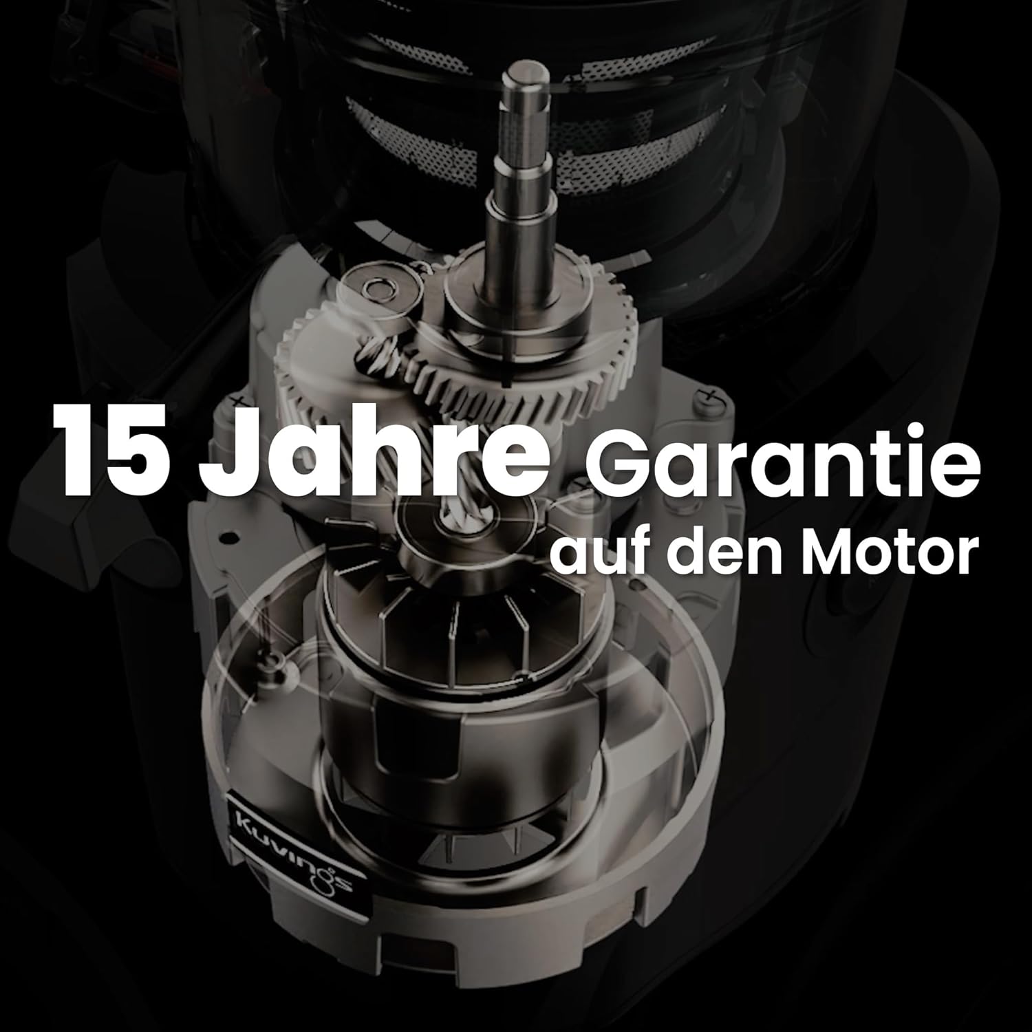 Kuvings | Entsafter | REVO830 | Slow Juicer | Doppelte Einfüllöffnung | automatisches Schneidesystem | inkl.Smoothie & Sorbet Filter Set | Mattschwarz_KSP-2478CE (Matt White)