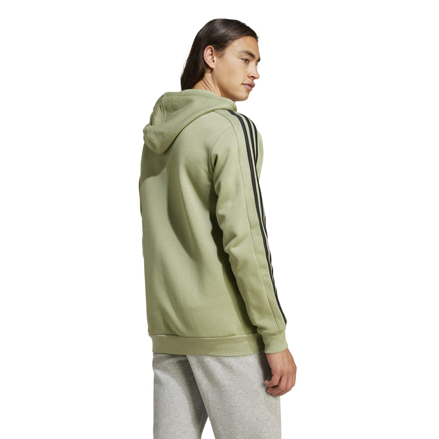adidas  3-Stripes Fleece Full Zip Hoodie