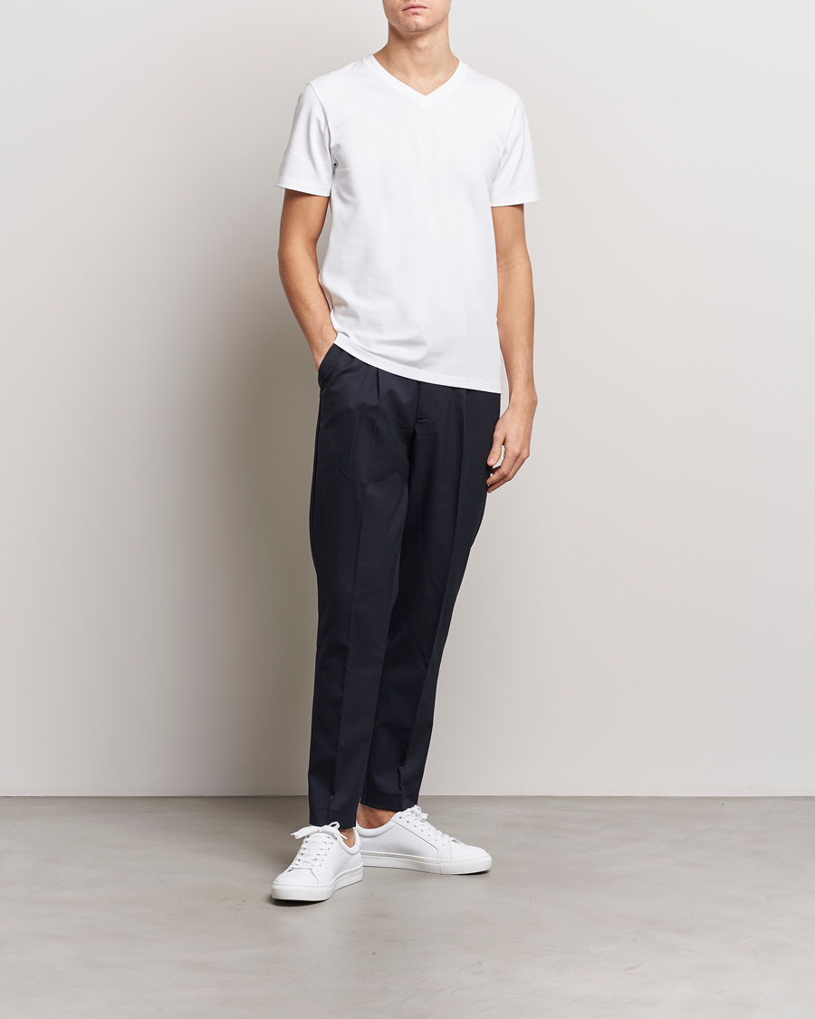 Filippa K Soft Lycra V-Neck Tee White