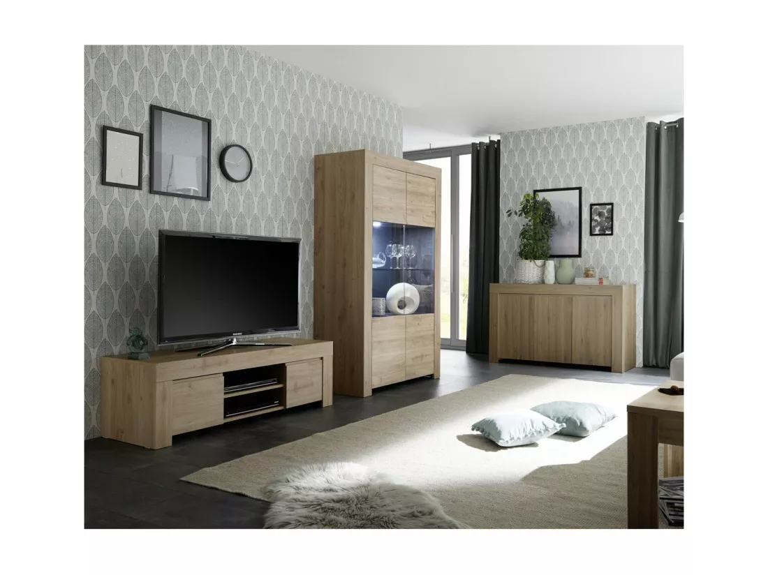 Vaisselier 2 portes en verre sans éclairage H186 cm - Firenze