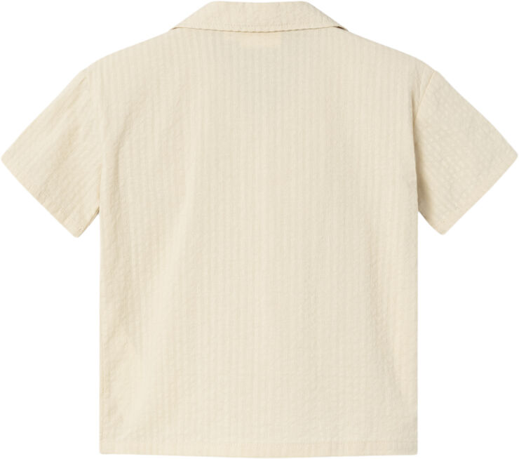 Lil' Atelier NMMHOMAN SS LOOSE SHIRT LIL Bleached sand