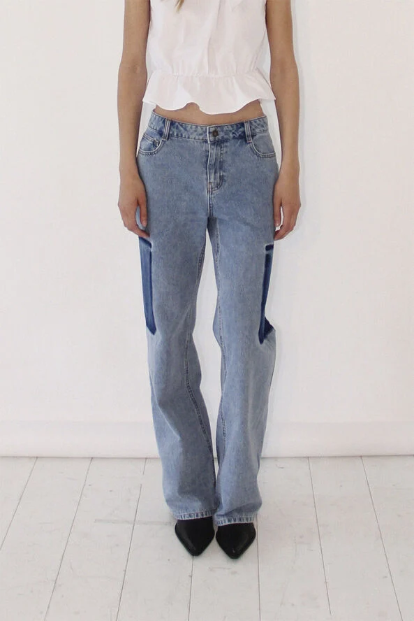 Designers Remix Miles Contrast Jeans Blå
