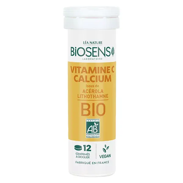Biosens Vitamina C e Cálcio Orgânicos 24 comprimidos