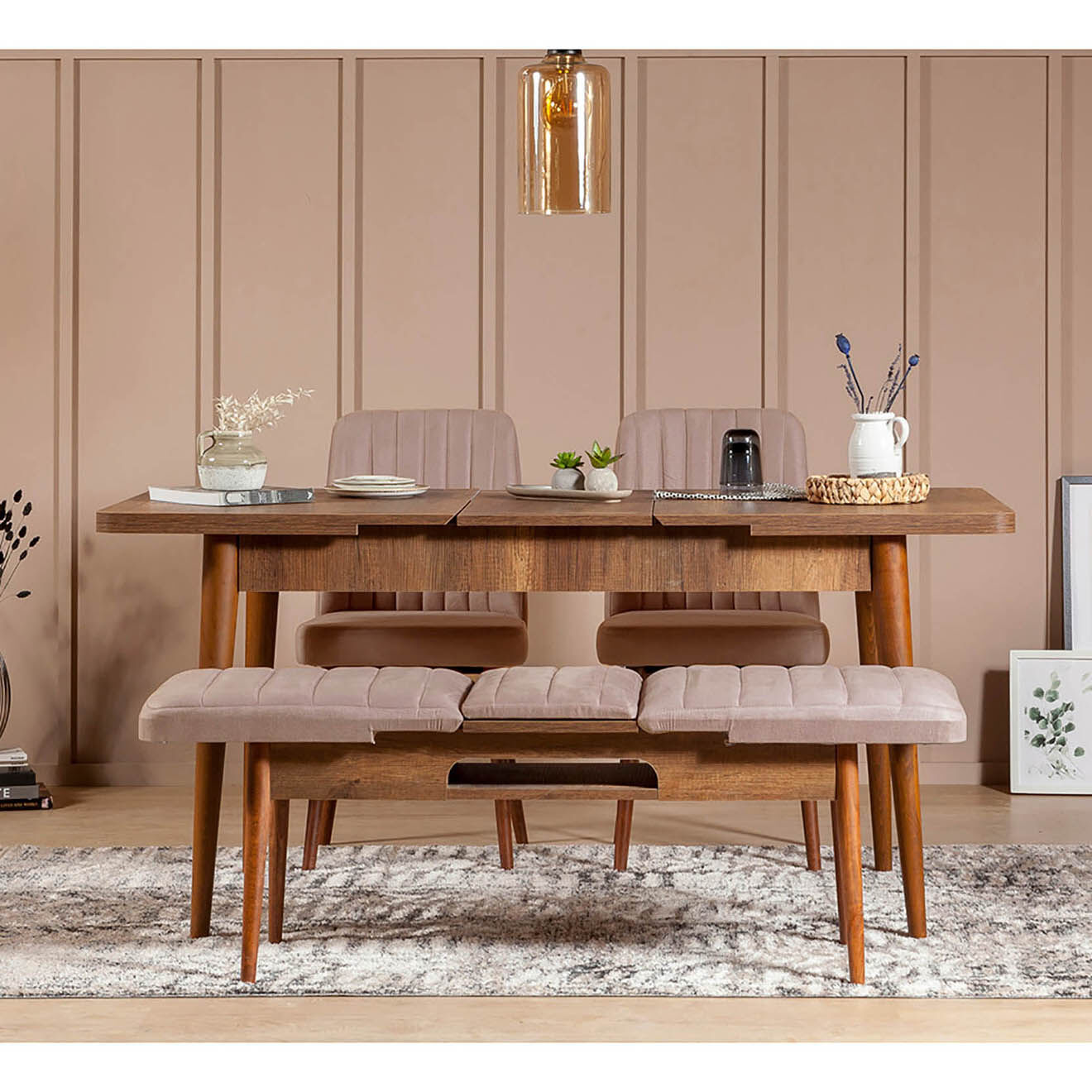 Homitis Chaise Vina noyer - 46x85x46 cm