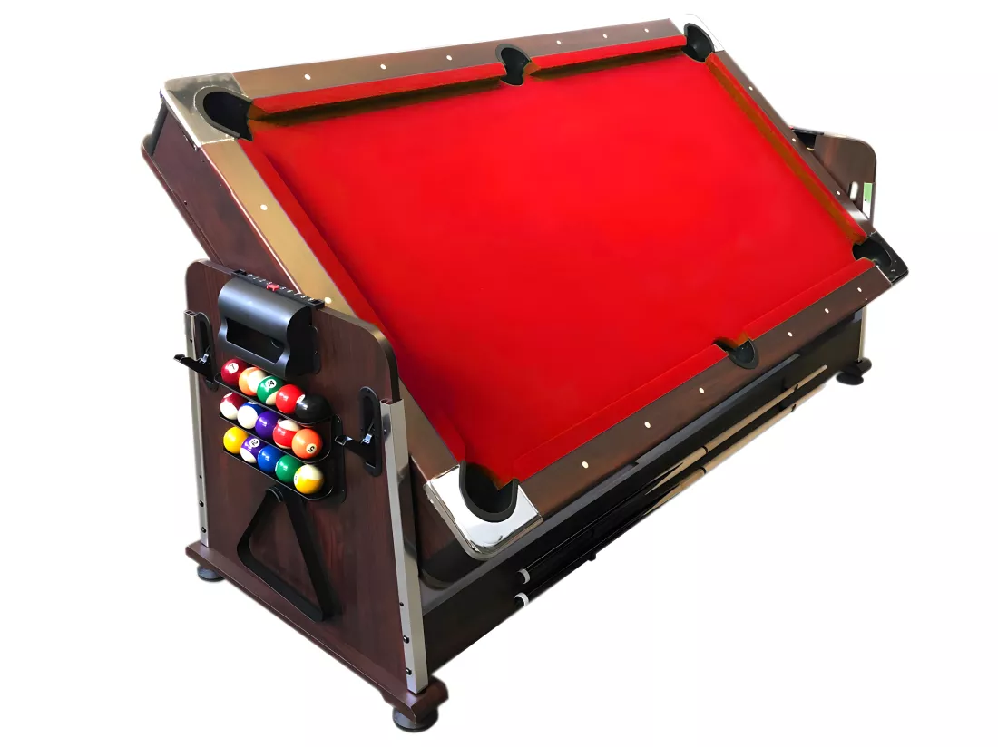 Table de Billard 7 pieds Multi-jeux rouge Air Hockey + Table de Tennis – Stark