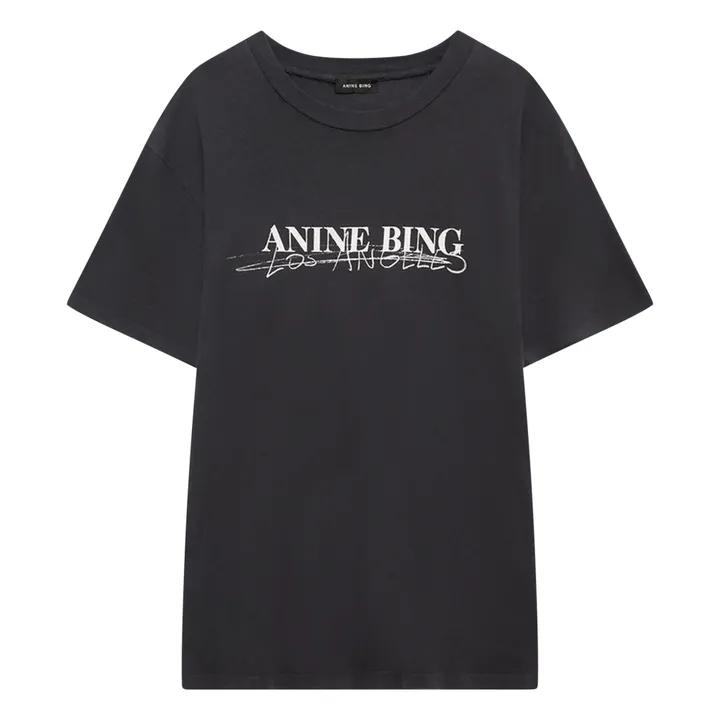 Anine Bing T-shirt Walker Doodle Coton Bio | Noir