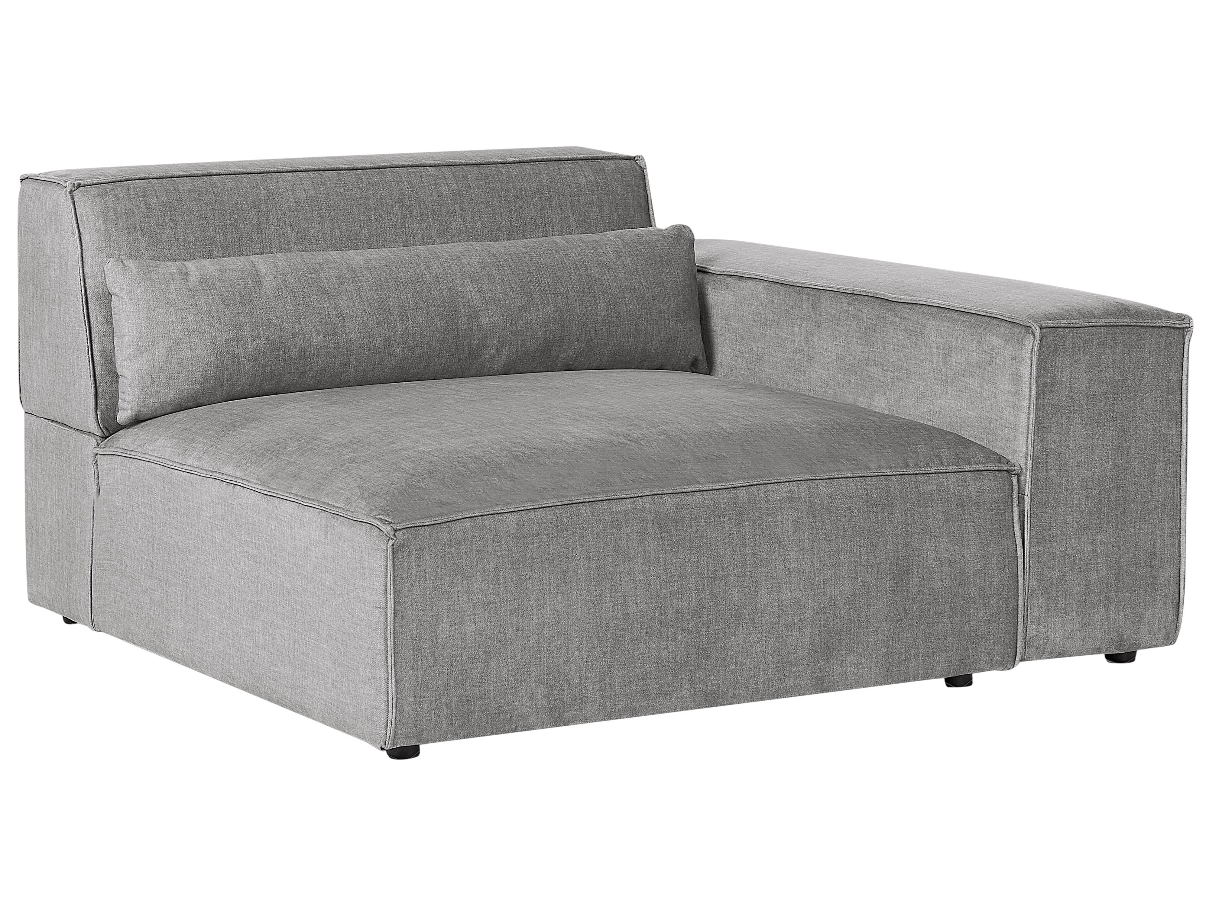 Modulaire bank 2-zits HELLNAR Stof Grijs met ottomaan