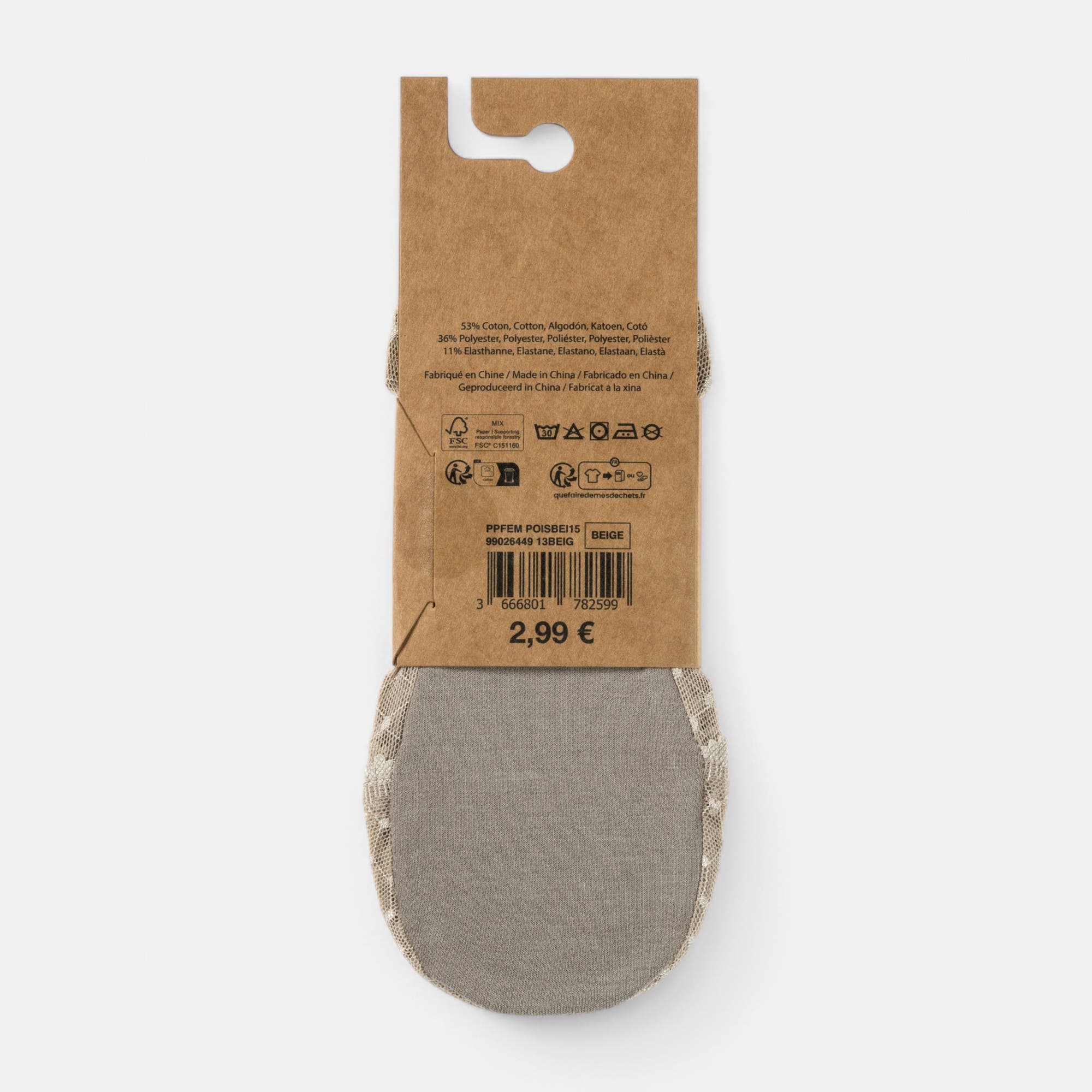 Mi-bas Femme beige