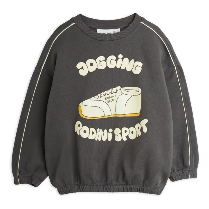Mini Rodini Sweat Jogging Coton Bio | Gris anthracite