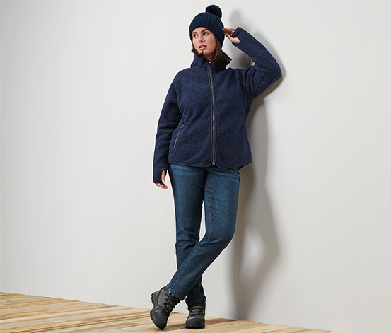 Teddy-Jacke, blau