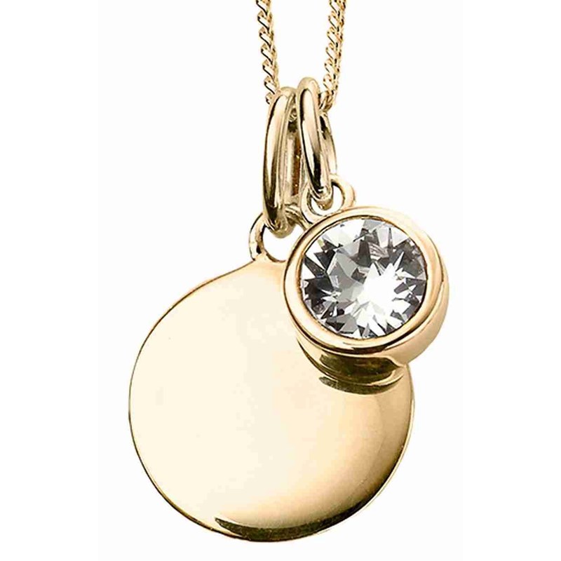 Collier plaqué or en argent 925/1000