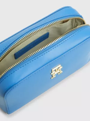 Bolsa transversal com monograma e alça de corrente