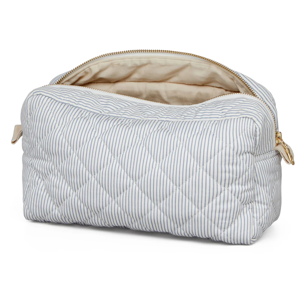 Toilettaske - OCS Classic Stripes Blue, Praline