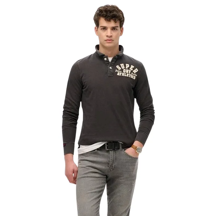 Superdry Vintage Athletic LS Polo Heren
