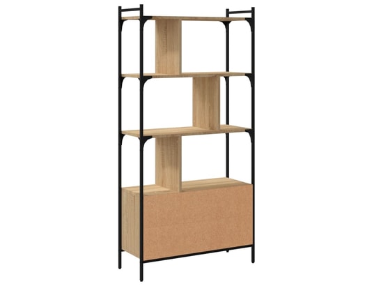 VIDAXL - Bibliothèque avec portes chêne sonoma 76,5x30x154,5 cm
