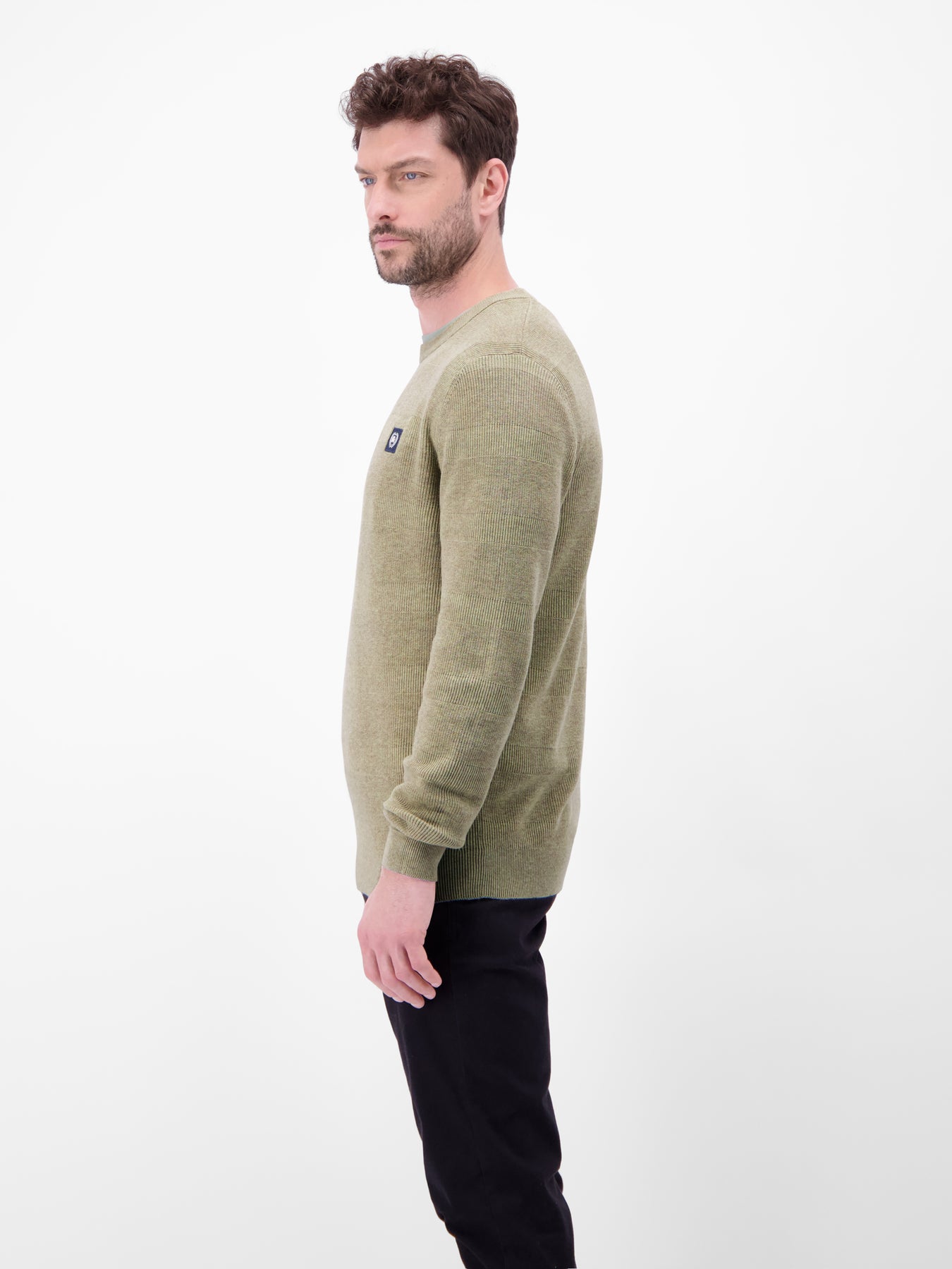Strickpullover für Herren, tonal gestreift