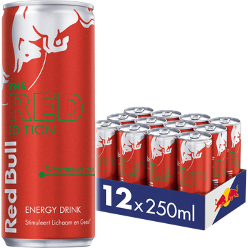 Red Bull The Red Edition Watermeloensmaak Energy Drink 12 x 250 ml