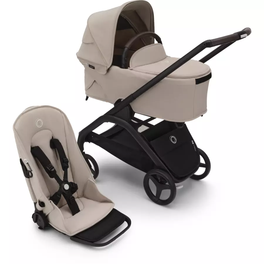 bugaboo Kinderwagen Dragonfly Complete Black Desert Taupe