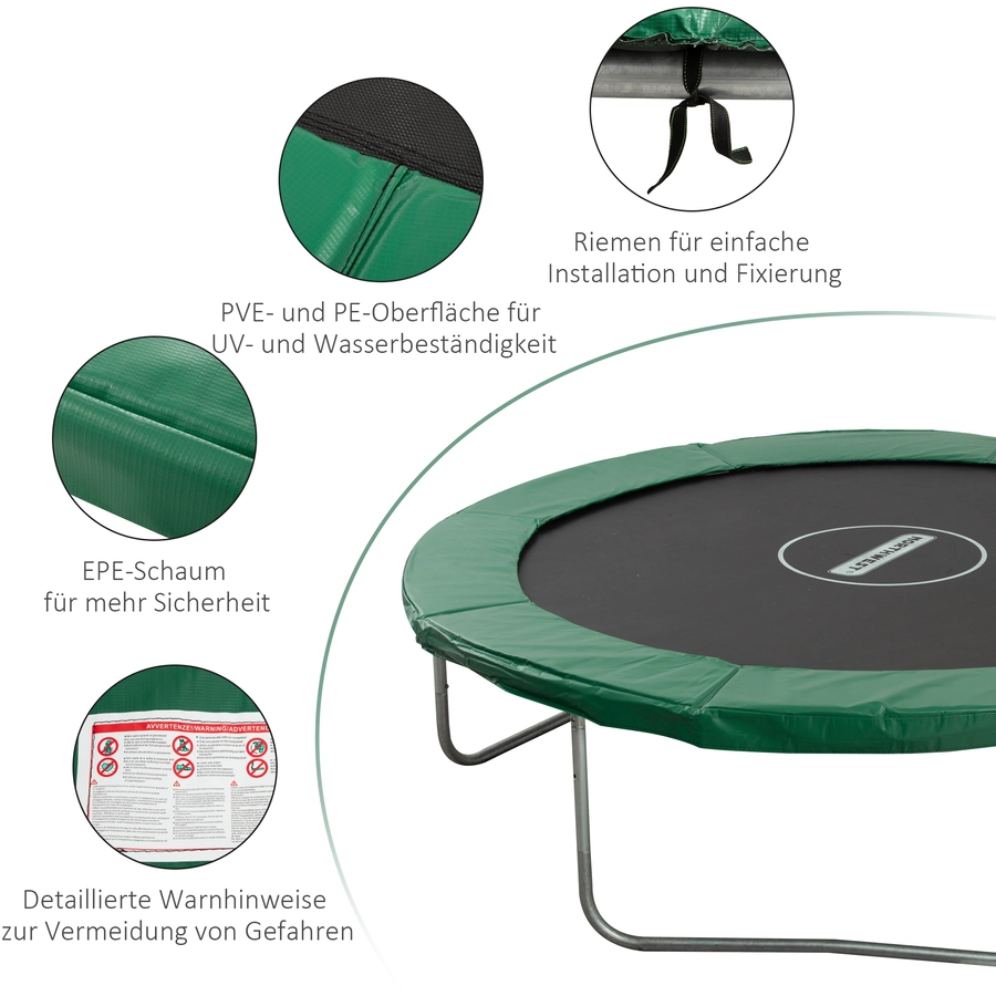Outsunny Randabdeckung für Trampoline grün