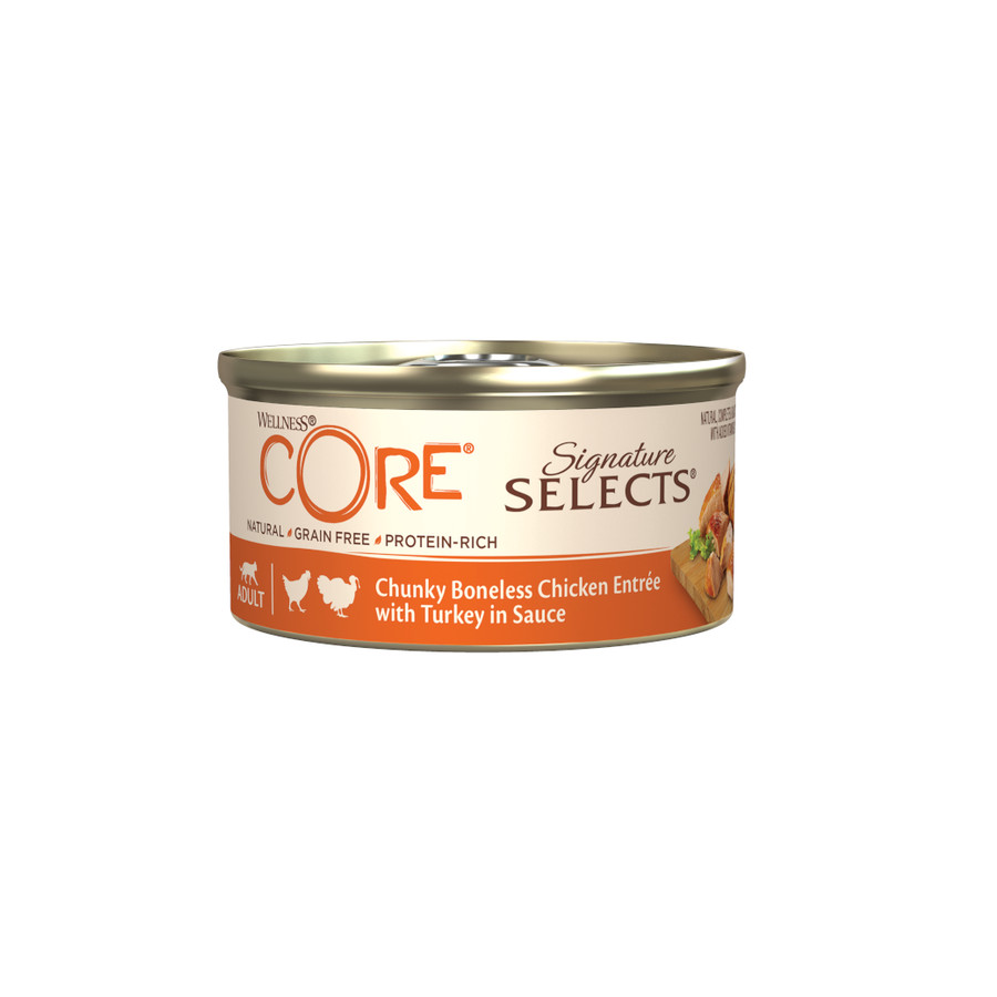 79g Wellness Core Frango e Peru em Lata para Gatos