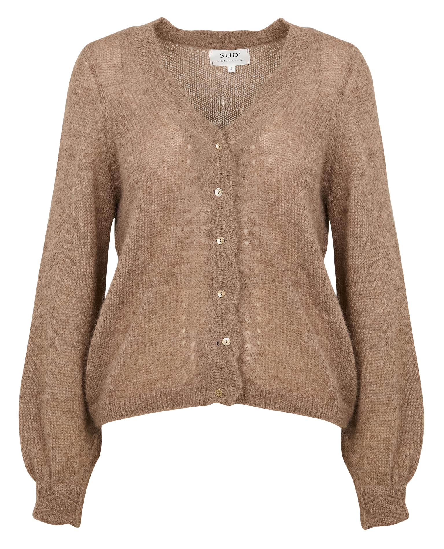 GARFY - Gilet avec détails en dentelle | Marron