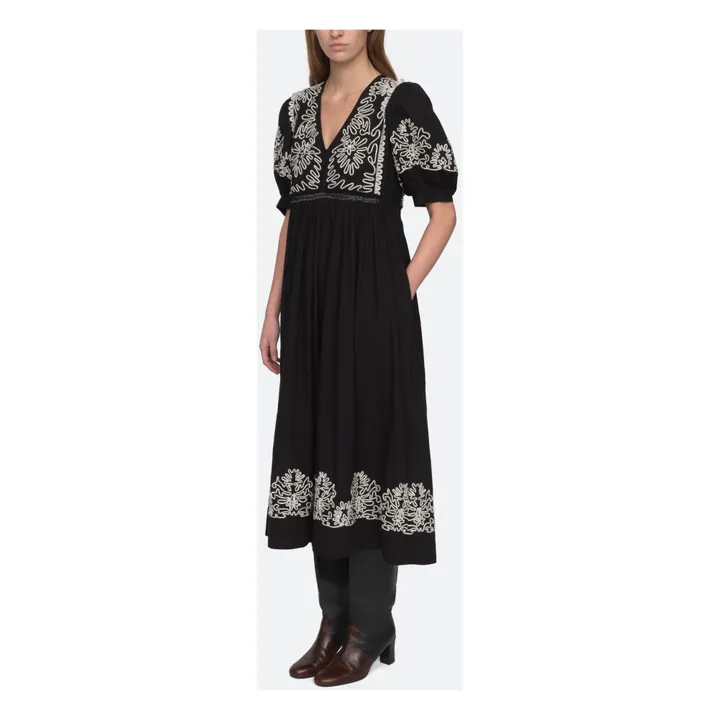 Sea NY Robe Brodée Cordera | Noir