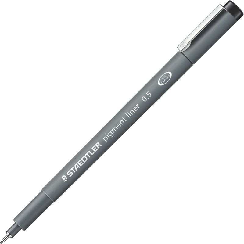Stylo feutre Staedtler Pigment Liner 308 pointes assorties - Boîte de 6