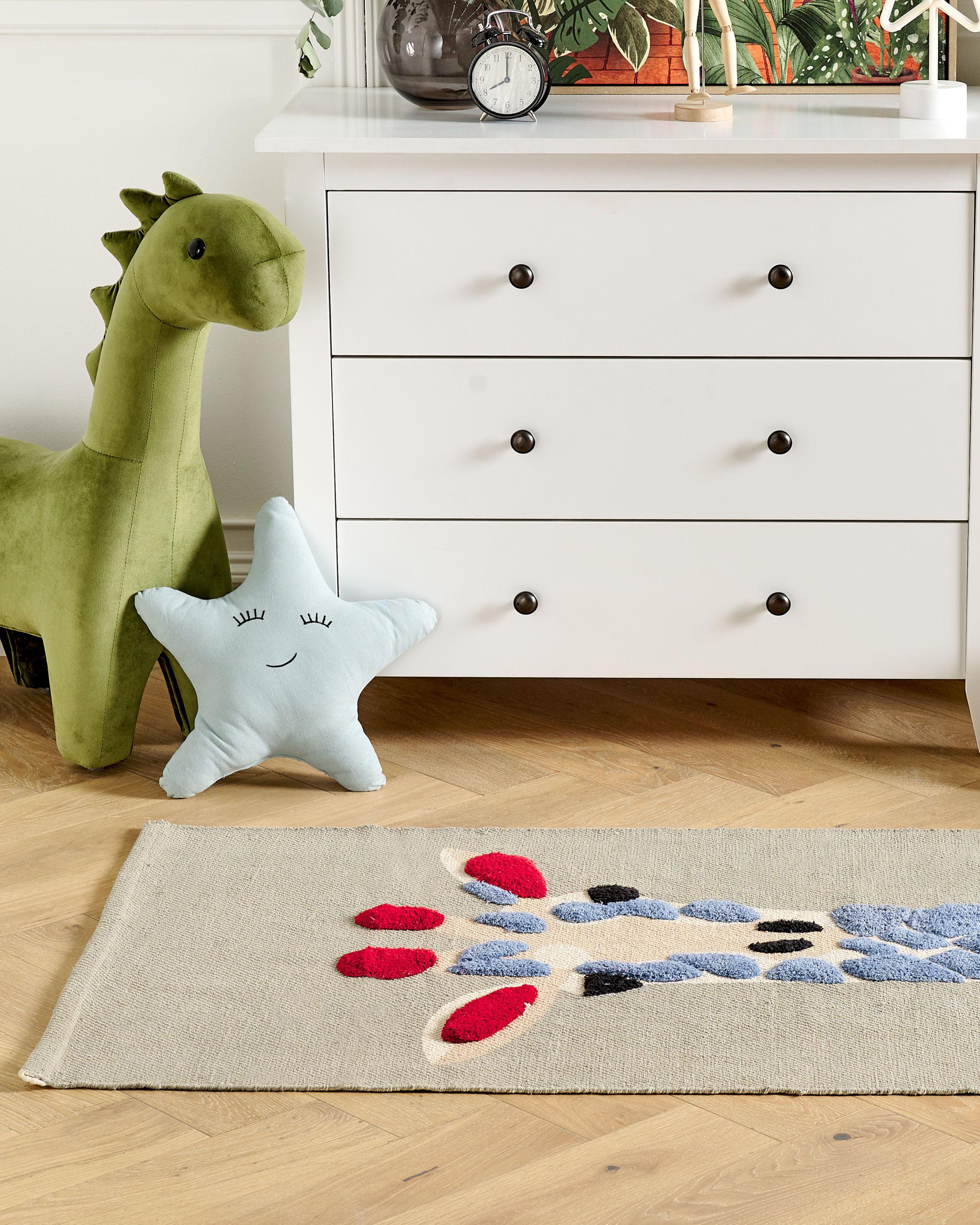 Kindervloerkleed SAKUBO Meerkleurig 80 x 150 cm Katoen