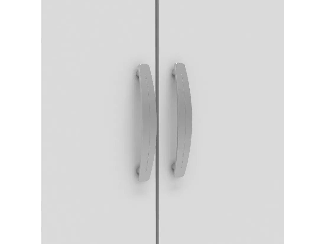 Garde-robe 2 portes Dsaevi, Meubles de chambre, Penderie de plain-pied, Placard à vêtements, 79x52 h166 cm, Chêne et Blanc mat