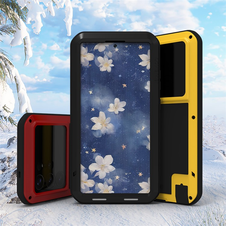 Samsung Galaxy S25  Plus Silikon Metall Outdoor Case   Panzerfolie - Schwarz