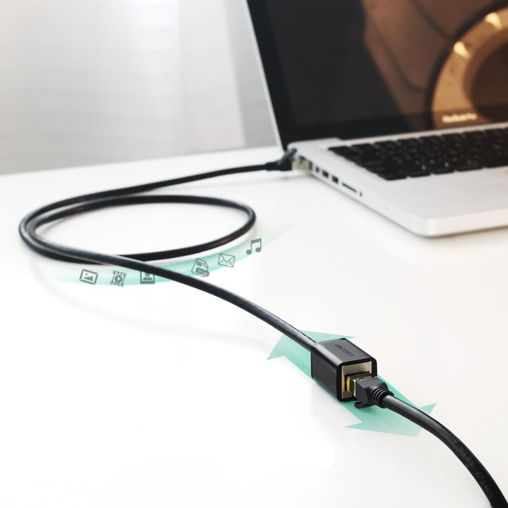 (3m) CAT 6 Ethernet LAN RJ45 Netzwerk Verlängerungskabel Adapter Kabel - Schwarz