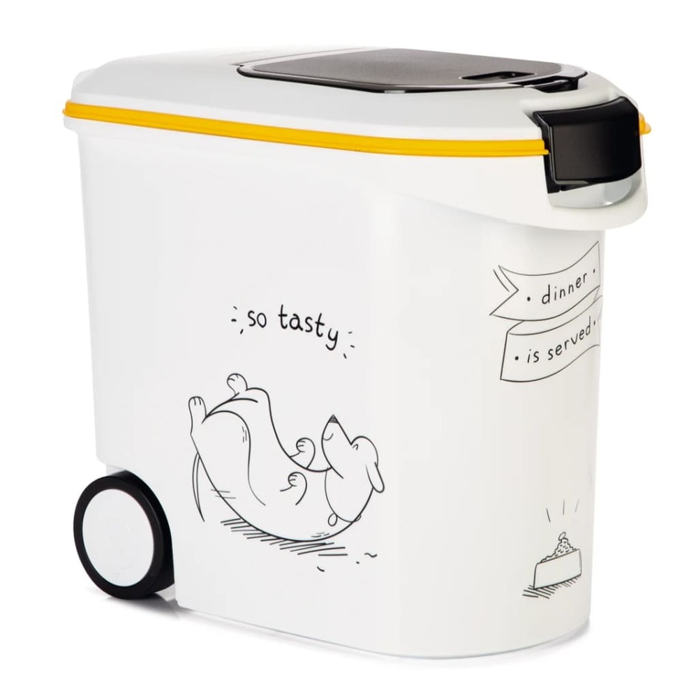 Récipient alimentaire à roulettes dinner is served chiens 15 l