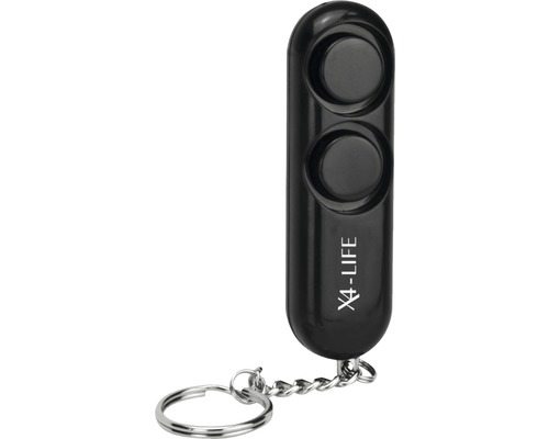 Persoonlijk alarm met sleutelhanger 120 dB SPL/30 X4-Life zwart