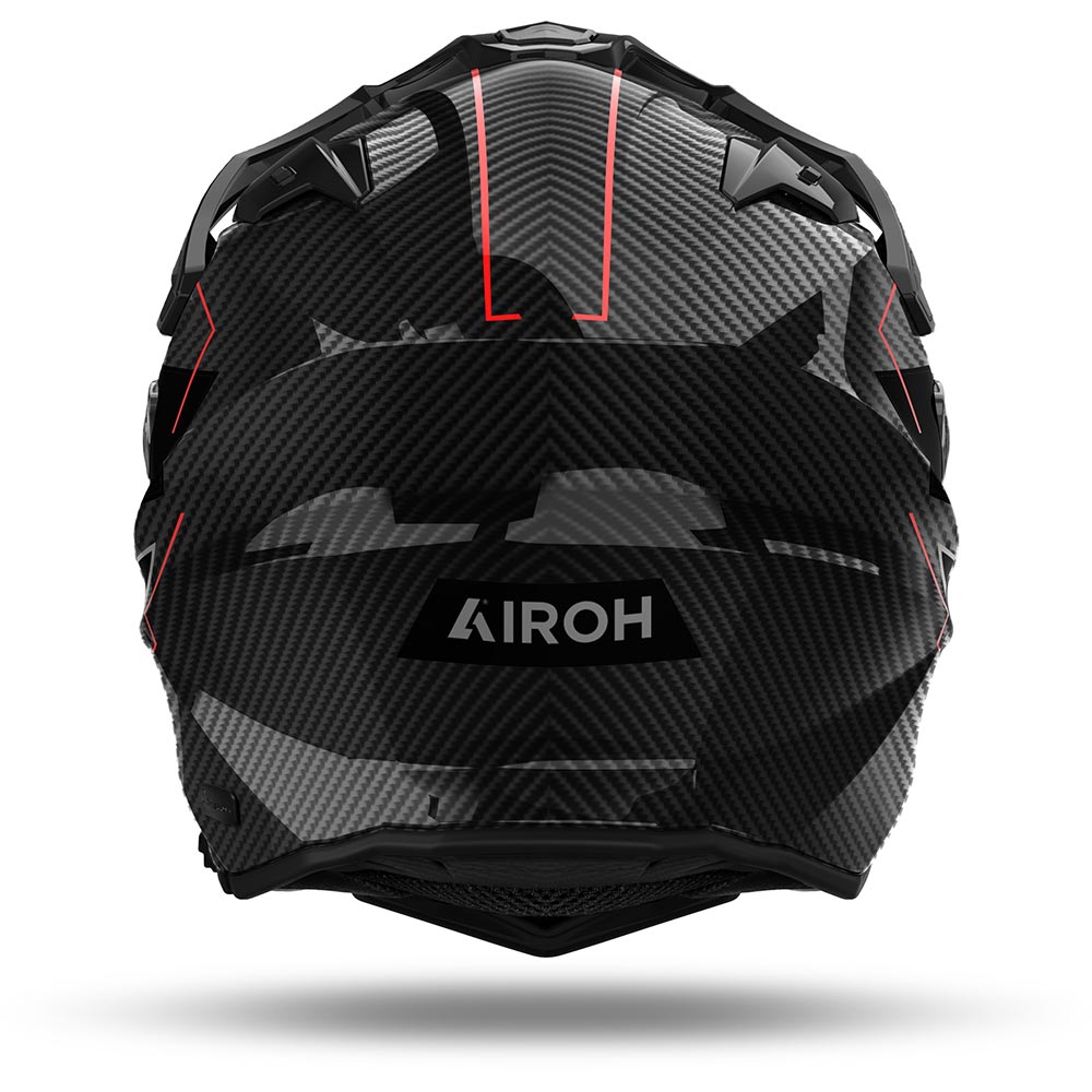 Airoh - Casque Commander 2 Carbon Stylish Carbone / Rouge / Brillant