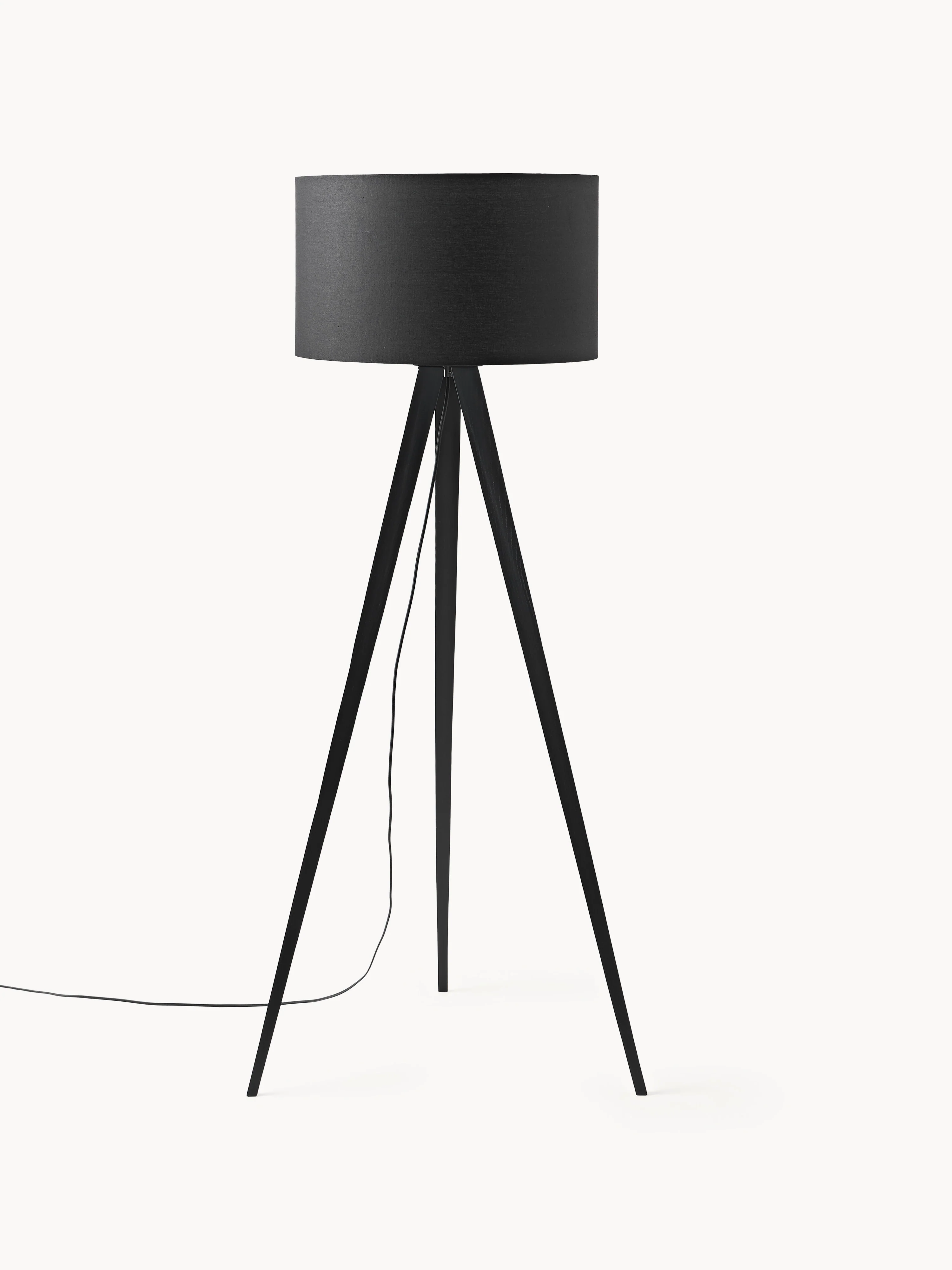 Tripod vloerlamp Jake van massief hout