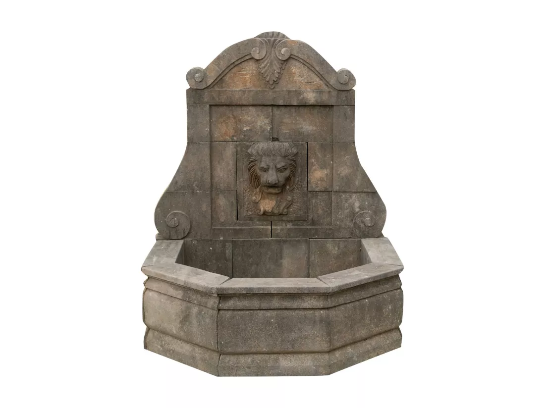 BISCOTTINI Fontaine - Mur en Pierre - Décorative - Fontaine de Jardin - Extérieur - Fontaine Murale - Dosseret - Décoration Murale - Décoration de Jardin - 83x65x102cm