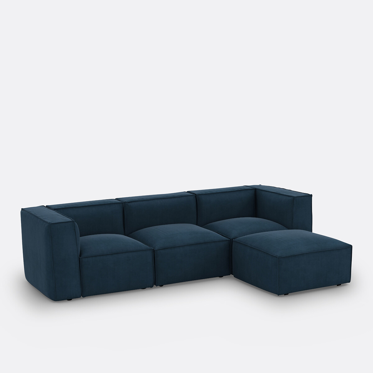 LA REDOUTE INTERIEURS<br>Puff modular em veludo canelado, Seven