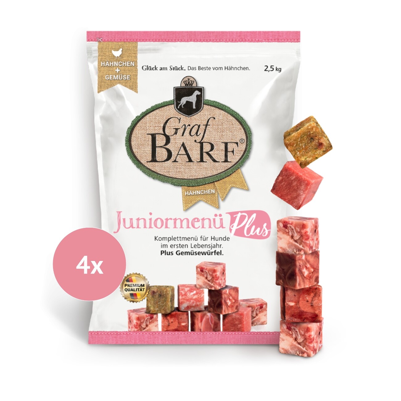 Graf Barf Juniormenü Plus Hähnchen 4x2,5kg