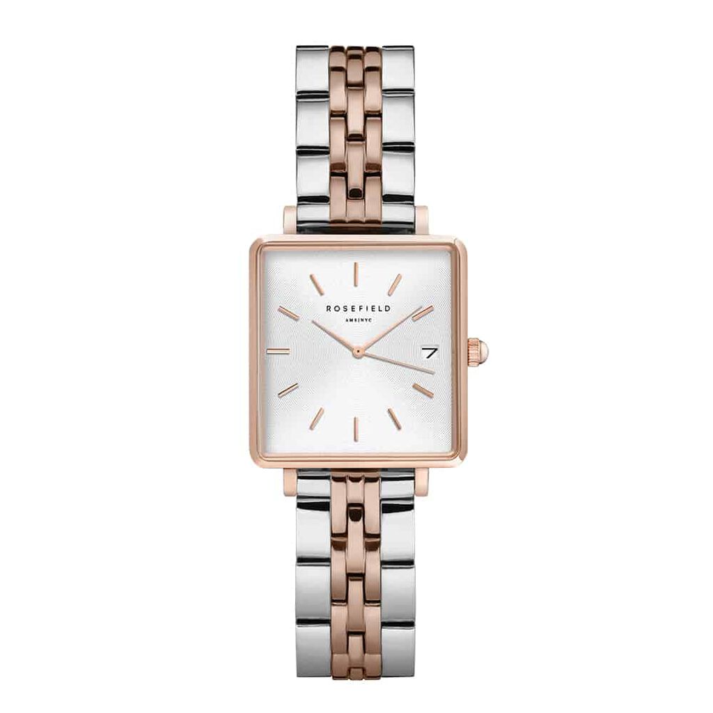 Montre Rosefield The Mini Boxy Blanc